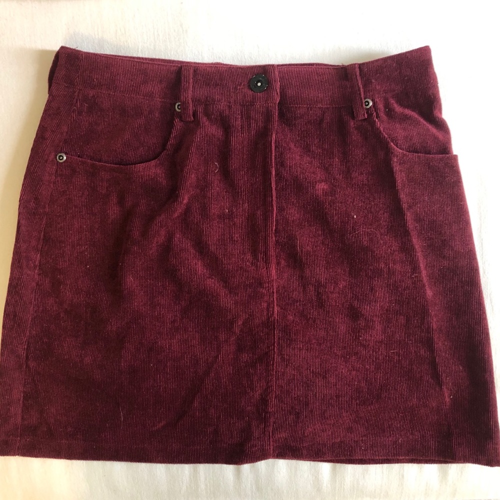 NEW Maroon Suede Skirt